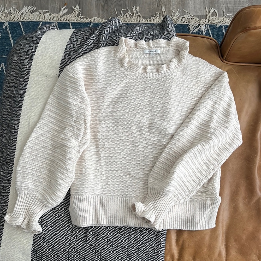 Madewell Ruffle Neck Sweater